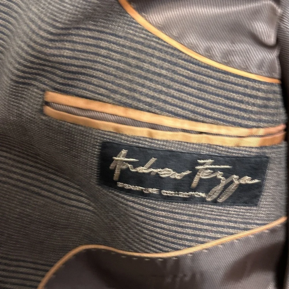 Andrew Fezza Sport Coat 44L Brown Glen Check Plaid Cary Blazer‎ Jacket Classic